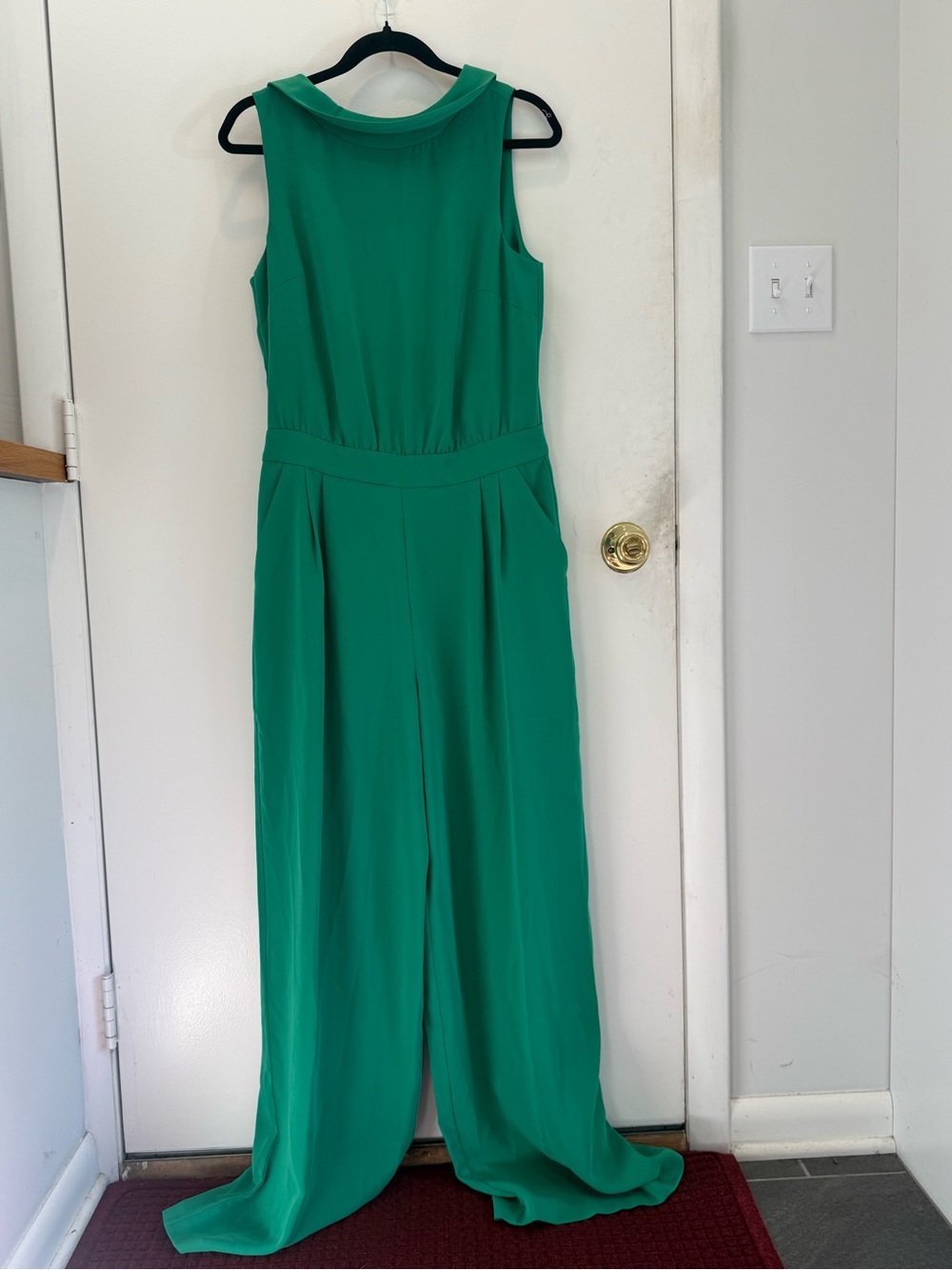 Boden Emerald Green Sleeveless Wide-Leg Jumpsuit